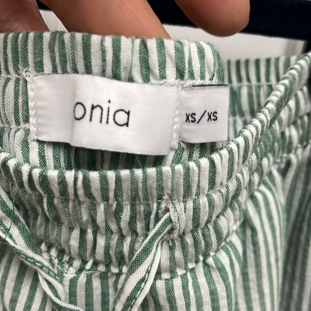 Onia Chloe Striped Split Side Beach Coverup Wide Leg Pants - Picture 3 of 4